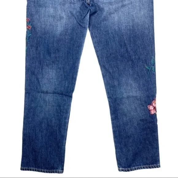Juicy Couture Black Label Embellished Floral Cherry Blossom Boyfriend Jeans NWT